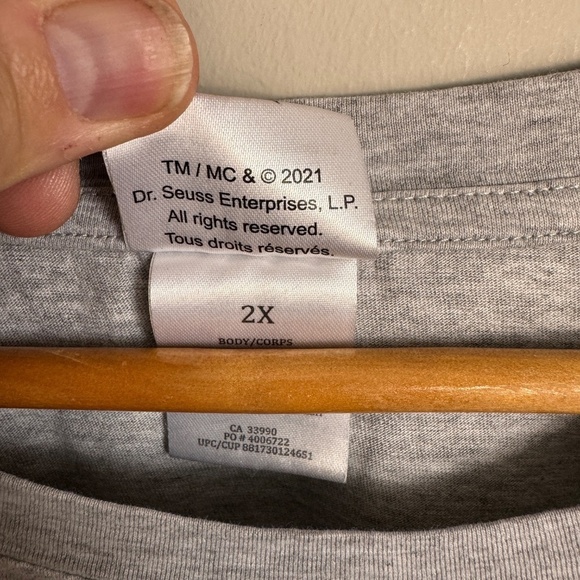 The Grinch Holiday Gray Christmas Long Sleeve T-Shirt Size 2X Good to be Bad - Picture 3 of 11